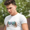 men-white-printed-gamer-round-neck-cotton-t-shirt