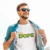 men-white-printed-i’m-dope-round-neck-cotton-t-shirt