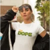 women-white-printed-i’m-dope-round-neck-cotton-t-shirt