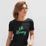 women-black-printed-oh-honey-round-neck-cotton-t-shirt