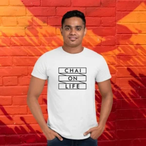 chai-on-life-white-round-neck-cotton-t-shirt