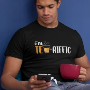 i'm-tea-riffic-black-round-neck-cotton-t-shirt