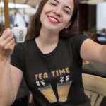 tea-time-black-round-neck-cotton-t-shirt