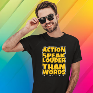 action-speak-louder-than-words-black-round-neck-cotton-t-shirt