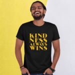 kindness-always-win-black-round-neck-cotton-t-shirt