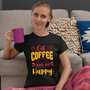 get-coffee-and-be-happy-black-round-neck-cotton-t-shirt