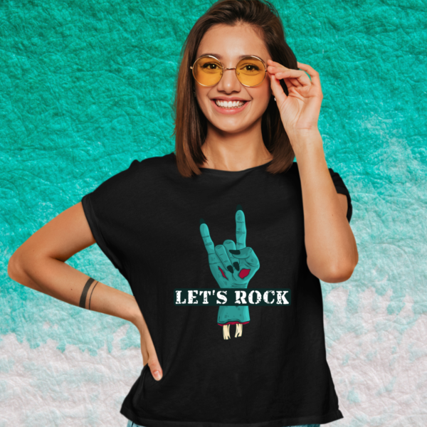 let's-rock-black-round-neck-cotton-t-shirt